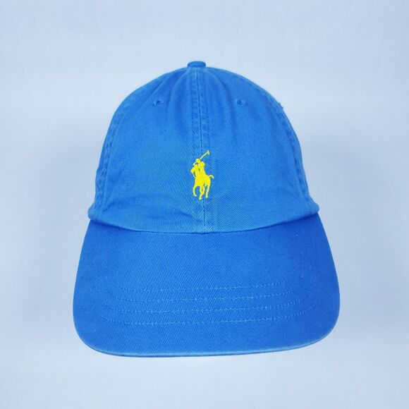 Polo Ralph Lauren Blue Embroidered Pony Baseball Cap Hat OSFA - Picture 1 of 12